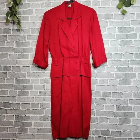 Vintage | Dresses | Vintage8s Retro Fitted Peplum Midi Dress Business Mod Pin Up Style | Poshmark Vintage | Dresses | Vintage8s Retro Fitted Peplum Midi Dress Business Mod Pin Up Style | Poshmark
